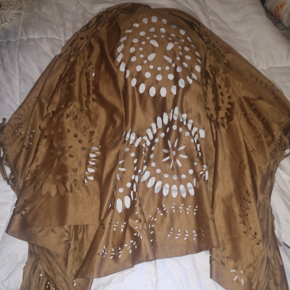 Suede Kimono
